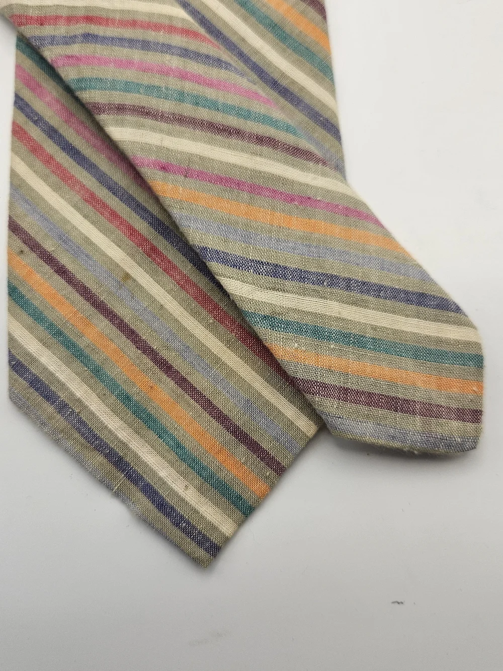 Cotton Striped Pastel Multicolor Men's Tie -By Pen West #4106